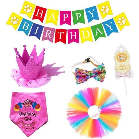 Voici une proposition de titre produit en français (190 caractères maximum) :
Set 6 pièces anniversaire chien : nœud papillon, drapeau, couronne, foulard triangle, jupe courte, gâteau – Accessoires (1/4)