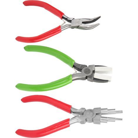 Bügelzangen-Set, 3-teilig, Nylon-Flachzange, Mini-Schmuckzubehör, Werkzeuge (1/5)