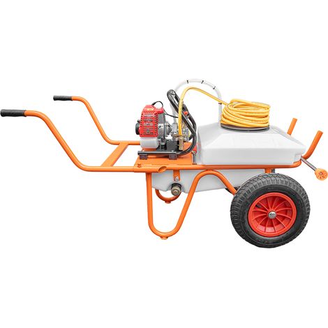 Carretilla sulfatadora de 2 ruedas 26cc 50L con manguera de 10 metros y lanza de 90 cm (1/5)