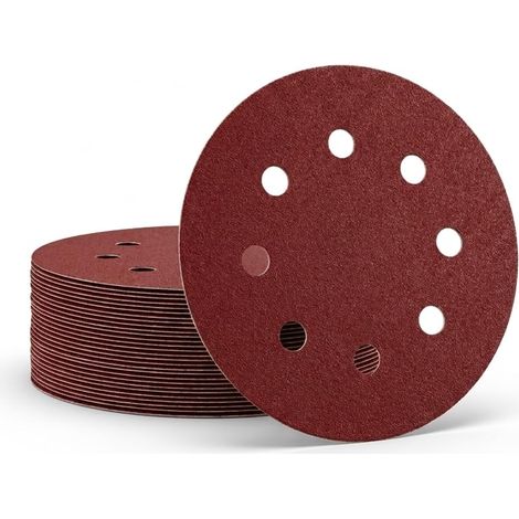 Disques Abrasifs 180mm Grain 40/60/80/120/180/240 pour Ponceuse Murale Girafe(Lot de 30) (1/5)