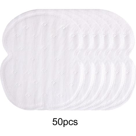 [Achselpads] Mehrgrößen, Vliesstoff (12 x 9,5 cm / 15,5 x 14 cm), weiß, Packung mit 50 oder 100 Stück, schweiß- und geruchshemmend (1/5)