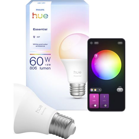 Philips  LED-Leuchtmittel 929004235401 EEK: F (A - G) Hue Essential White & Col. Amb.