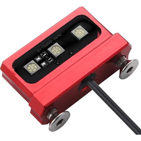 1 pieza de luz de matrícula para motocicleta CNC, luz de freno trasera LED universal de 12 V para motocicleta, luz blanca, aleación de aluminio. (1/5)