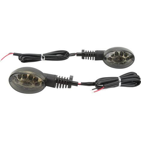 2X Feux de Clignotants Avant Arrière LED DC 12V pour Moto, Indicateurs Remplacement NINJA 250R 2008-2012 Marron Foncé (1/5)