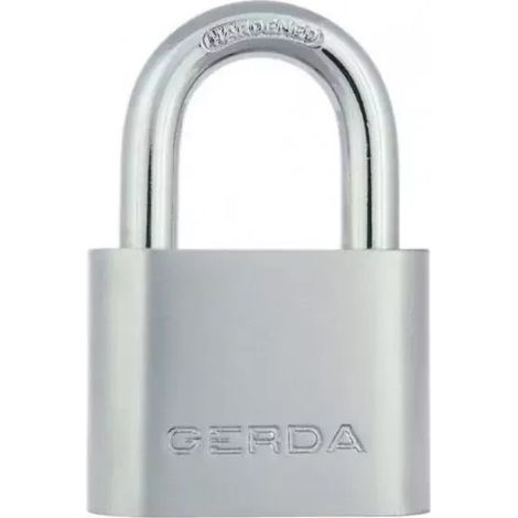 Cadenas à anse Gerda, acier, 30, chrome mat, blister