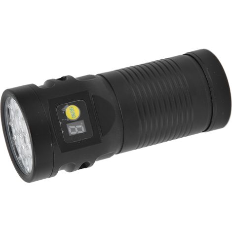 Hellste LED-Taschenlampe mit 8 Modi, USB-C-Anschluss, 9000 mAh, wasserdicht, multifunktional, für Outdoor-Camping, Schwarz (1/5)