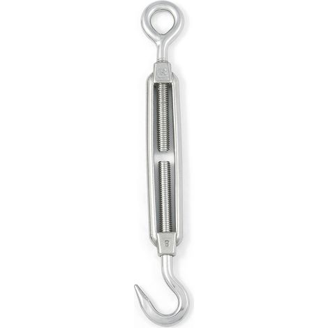 Tenditore occhio - gancio M5 mm. in acciaio Inox A4 - AISI 316