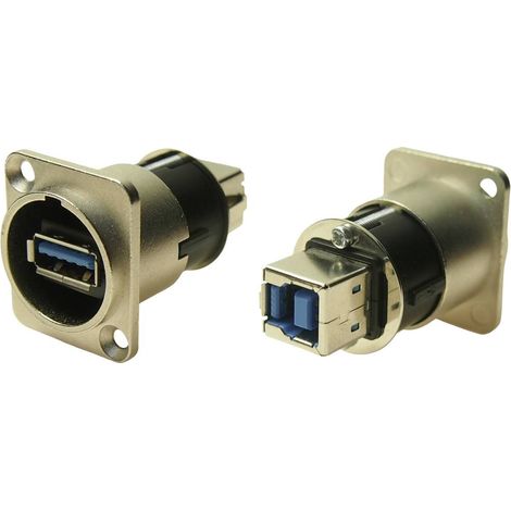Presa A-B USB 3.0 XLRFT con messa a terra in nichel Adattatore incasso CP30106 Cliff Contenuto: 1 pz.