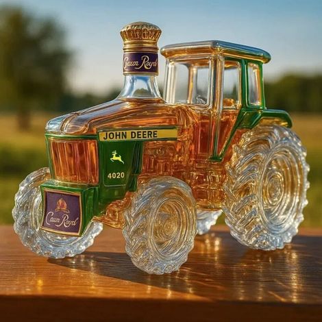 Carafe à whisky neuve (Tracteur vert), bouteille de whisky amusante pour Halloween, ensemble carafe à whisky décoratif pour bar à domicile (1/5)
