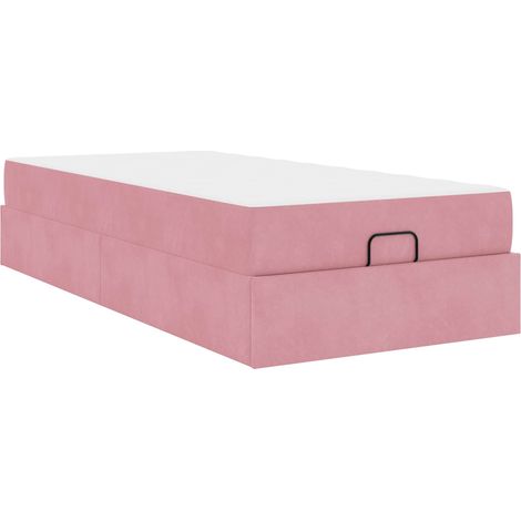 Maison Exclusive - Bettgestell mit Matratze 2 pcs Rosa Samt