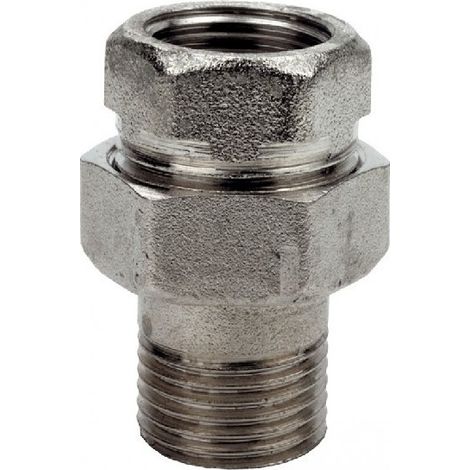 Bocchettone a 3 pezzi dritto  Pollici: 1/2" (1/3)