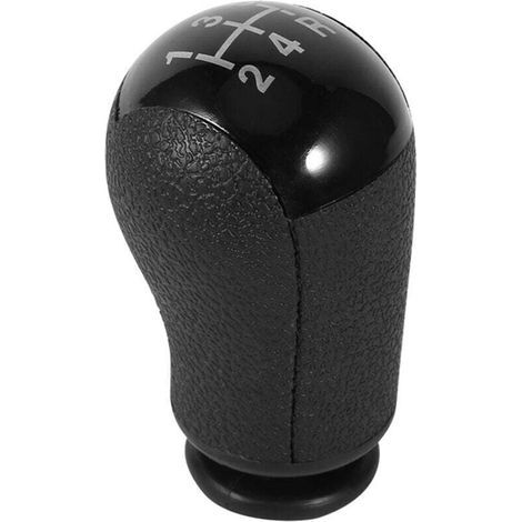 Pomello leva cambio 5 marce MT Pomello leva cambio asta auto Pomello leva cambio in pelle PU 5 marce per Focus Mondeo MK3 S-MAX nuovo (Nero) + cappuccio Ford C-Max (1/4)