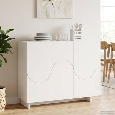 Aparador Blanco 85,5 x 31 x 75 cm Madera de ingeniería (1/4)