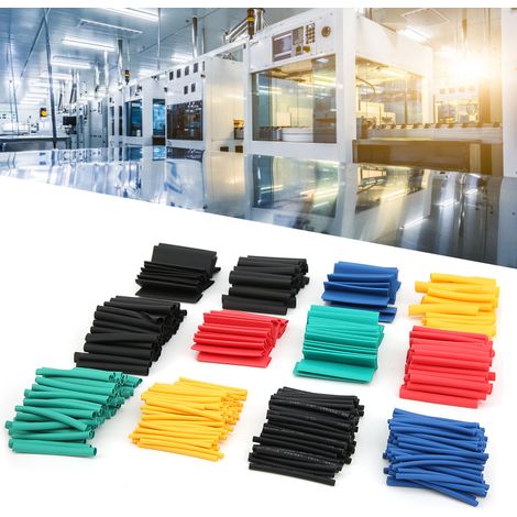 Kit de 530 gaines thermorétractables pour câbles et fils électriques, protection environnementale. (1/5)