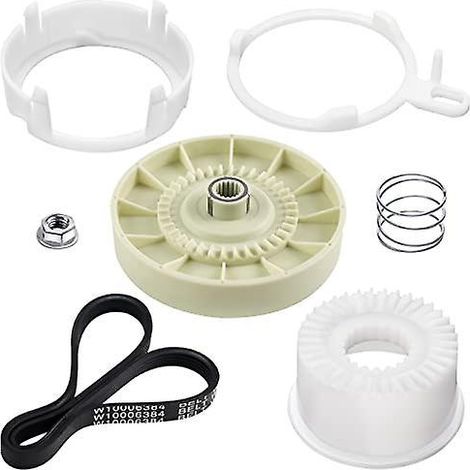 Kit d'embrayage de poulie et courroie d'entraînement Techecook pour lave-linge Whirlpool, Kenmore et Maytag (1/3)