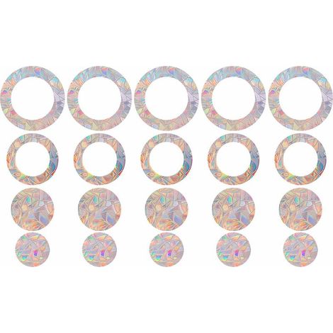 Vogelschutz-Fensteraufkleber – Reflektierender Prismenschnitt – Für Außenfenster – 12er-Pack (1/5)