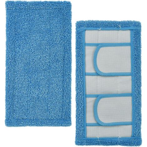 2-teiliges Swiffer Flachwischmopp-Set mit Klebefläche, Mikrofaser-Wischmoppkissen und Ersatzwischmoppkopf.