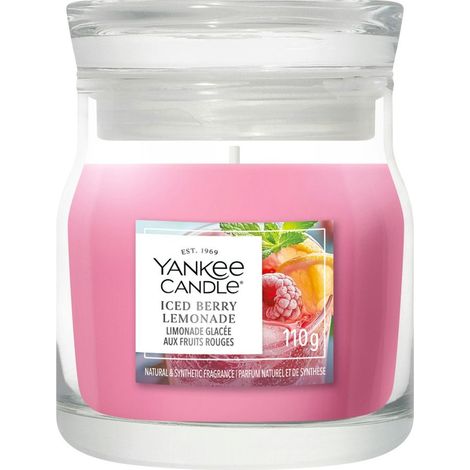 Candela Iced Berry Lemonade piccola Signature 110g Rosa Yankee Candle