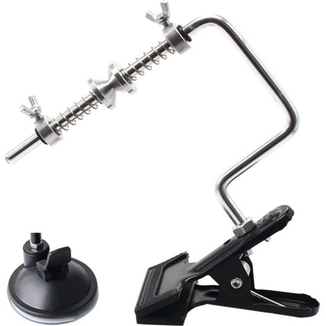 Fishing line spool holder. The winder is designed for easily winding braided and nylon lines onto the fishing reel. Fishing reel accessories.