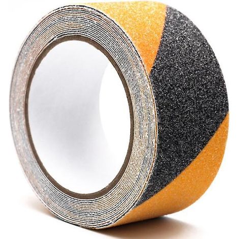 5m X 5cm Black And Yellow Pvc Non-slip Tape For Stairs, Steps, Floors, Safety Decoration