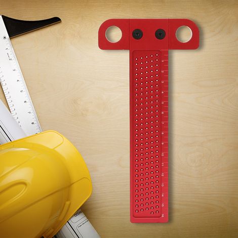 T-förmiger Winkelmesser aus Aluminiumlegierung für die Holzbearbeitung, Zeichenstift, Mess- und Markierungswerkzeug für Schreinerarbeiten (T-160) (1/5)