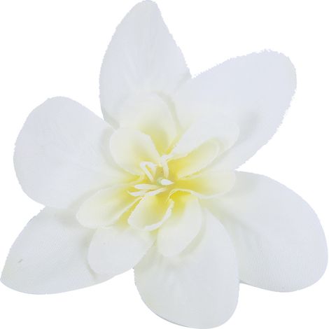 Lot de 10 orchidées artificielles, fausses fleurs blanches laiteuses, idéales pour la décoration de couronnes de mariée. (1/5)