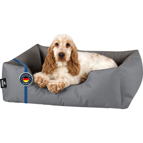 BedDog® ZARA letto per cane/gatto cuccia,cuscino per cane, divano, cestino:M, STEEL-GREY (grigio) (1/5)