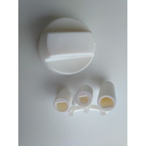 Mando cocina universal blanco eje 6-8 mm. 0-15 mm.