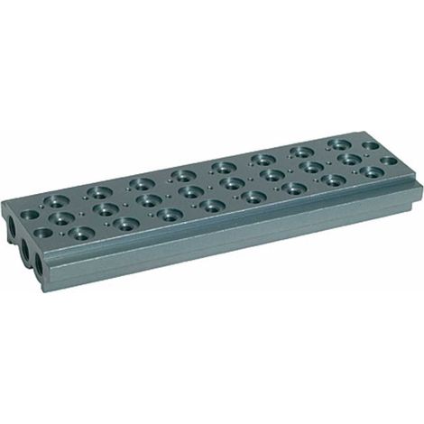 Riegler Mehrfach-Grundplatte für Wegeventile, 8 Ventilpositionen, G 1/4 (1/2)