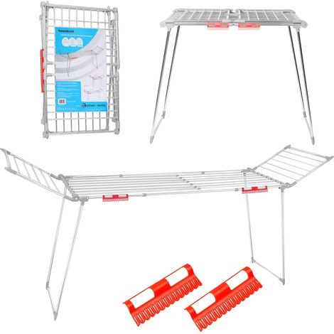 Tendedero de pie para ropa, plegable, para balcón, resistente, extensible, XXL