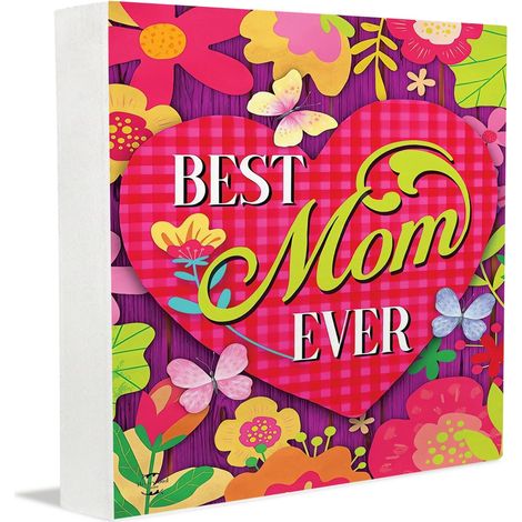 Cadres photo commémoratifs, décoration de bureau pour mamans, panneaux en bois personnalisés avec photo, cadeau idéal pour Noël, la Saint-Valentin et la fête des mères (1/5)