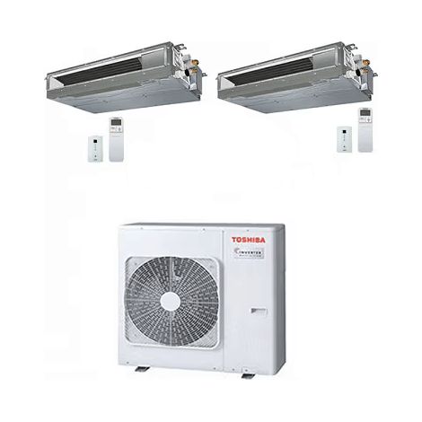 Climatizzatore Condizionatore Toshiba Canalizzabile R32 Dual Split Inverter 10000 + 16000 (9000 + 15000) BTU con U.E. RAS-5M34U2AVG-E NOVITÁ classe A++/A+ (1/4)