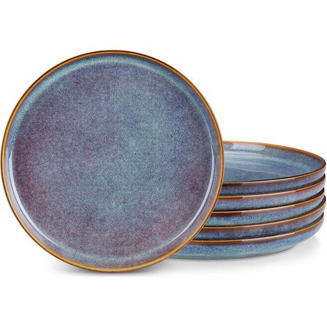 Speiseteller 6er 26cm Steingut Speiseteller 6er Set Lavendelblau (1/5)
