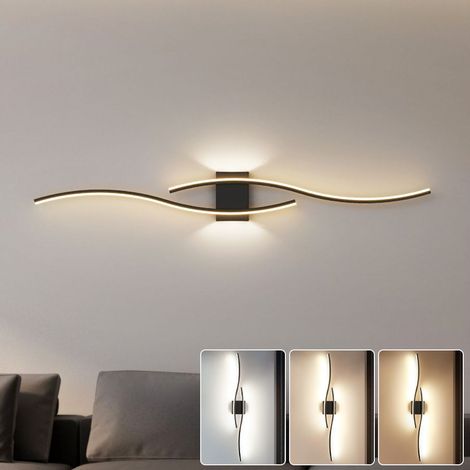 Applique murale LED 60 cm x 15 cm, lampe murale moderne en arc, lampe de chevet d'intérieur, plafonnier, 3 températures de couleur (3000 K-6000 K) (1/5)