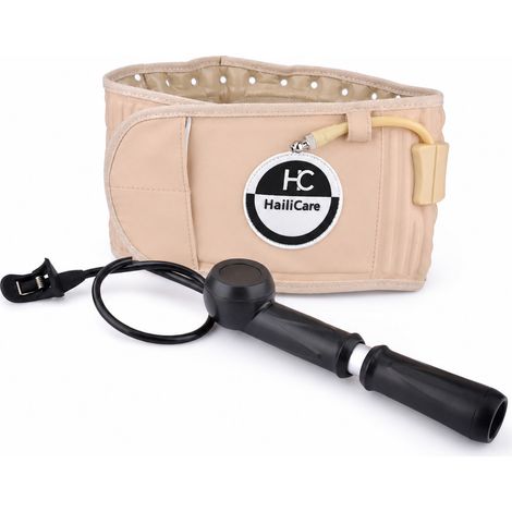 Ceinture Lombaire Gonflable de Traction et Soutien du Dos, Beige