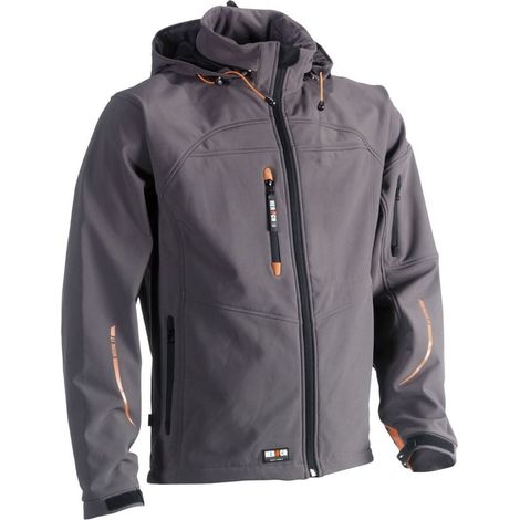 Giubbotto softshell con cappuccio Poseidon Herock Grigio scuro M
