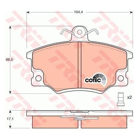 Kit de plaquettes de frein, frein à disque TRW Automotive GDB458 ABARTH