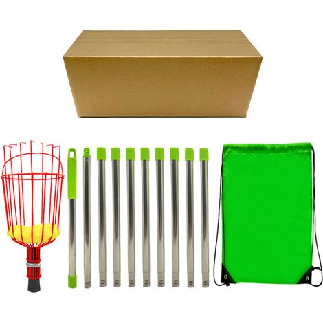 Panier à fruits, perche télescopique réglable, équipement de récolte de jardin de 4 m / 13,12 pi (1/5)