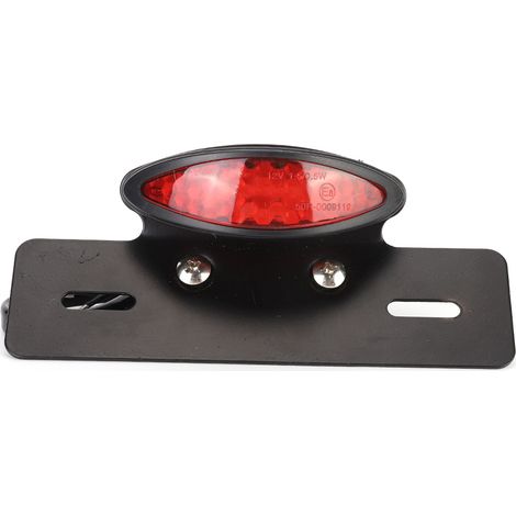 Feu arrière ovale rétro à LED (boîtier rouge) pour motos Honda. (1/5)