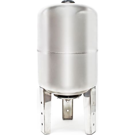 Wiltec Vaso di espansione 100 l verticale acciaio inox per impianti idrici, sistemi autoclave, membrana EPDM (1/5)