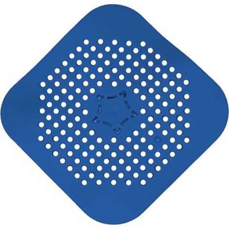 Couvercle De Drain Carré - Filtre À Cheveux Pour Salle De Bain Et Cuisine - Bouchon En Silicone Plat Avec Ventouses - 14 x 14 cm - 1 Pièce (1/5)