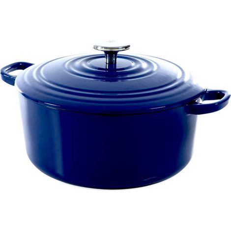 cocotte 24 cm 4,2 L fonte émaillée, compatible induction, compatible four jusqu’à 220 °C, compatible lave-vaisselle, avec couvercle (1/5)