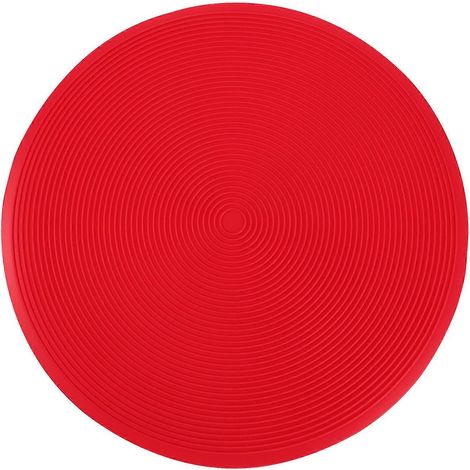 Dessous de plat en silicone rouge pour table, tapis isolant thermique avec 1 set de table pour couverts (1/3)