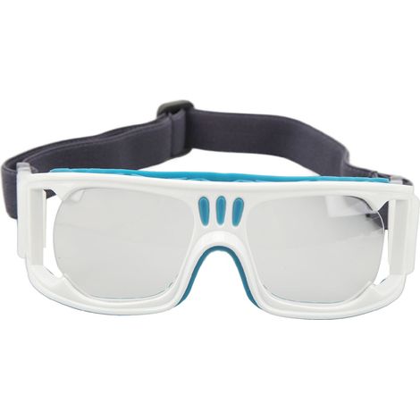 Lunettes de protection sport anti-buée résistantes aux chocs pour basketball, running et cyclisme avec bande ajustable - Bleu (1/5)