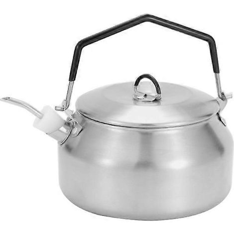 Leichter und kompakter 1-Liter-Campingkessel aus Edelstahl, ideal für Kaffee und Tee im Freien, perfekt zum Wandern und Trekking.