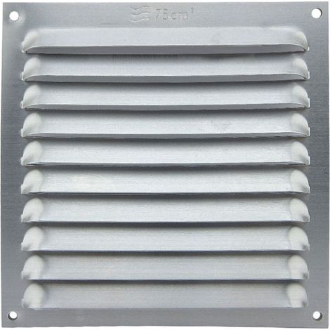 Rejilla de ventilación plana 150x150 mm Aluminio (1/3)