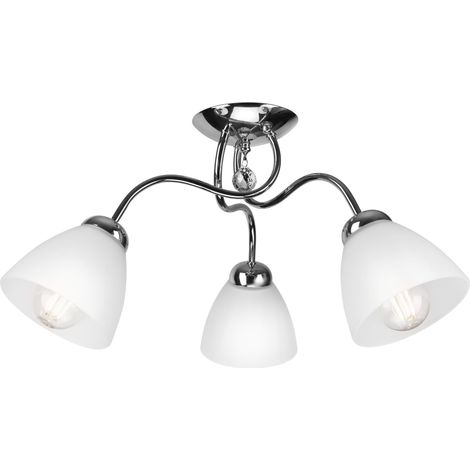 Lustre à poser 3 ampoules E27/60 W/230 V Chromé brillant