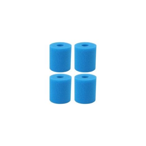 4pcs Filtre de piscine Sponge, réutilisable de type lavable H mousse de natation