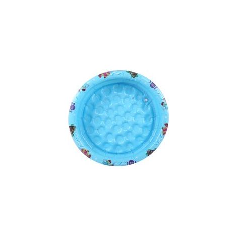 Piscine gonflable ronde bleue 90 cm / 35,4 pouces, idéale pour jouer dans l'eau avec les bébés et les enfants, à l'intérieur comme à l'extérieur. (1/5)