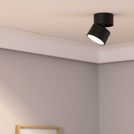 Applique LED 15W Alluminio Circolare Nero New Onuba 4000K Bianco Naturale